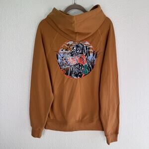 Burlebo Hoodie Mens Small Duck and Dog Graphic Pullover Outdoors Hunter Soft NEW